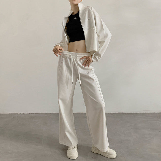 Conjunto de Loungewear con Cremallera y Top Corto