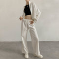 Conjunto de Loungewear con Cremallera y Top Corto