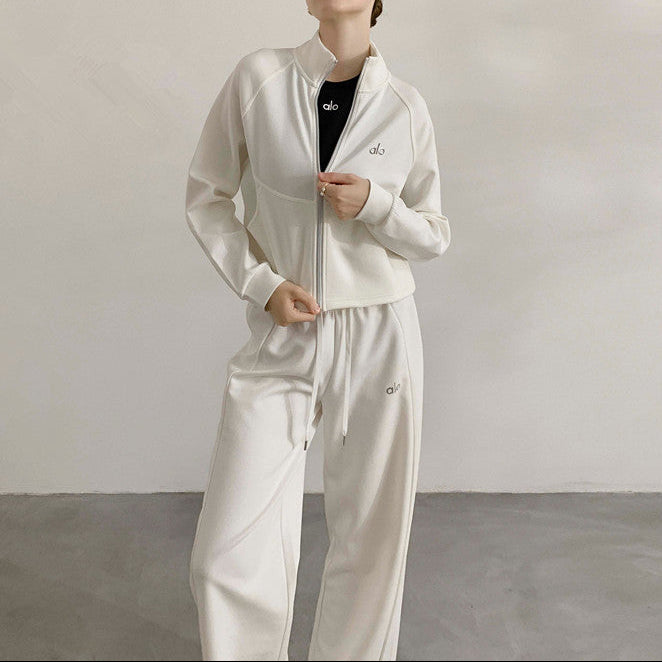 Conjunto de Loungewear con Cremallera y Top Corto