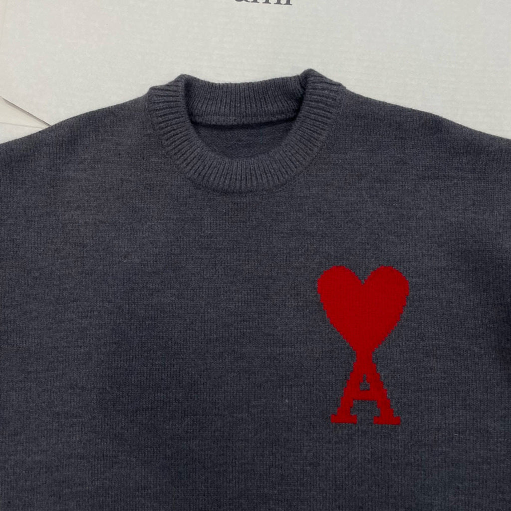 Herz-Logo Strickpullover