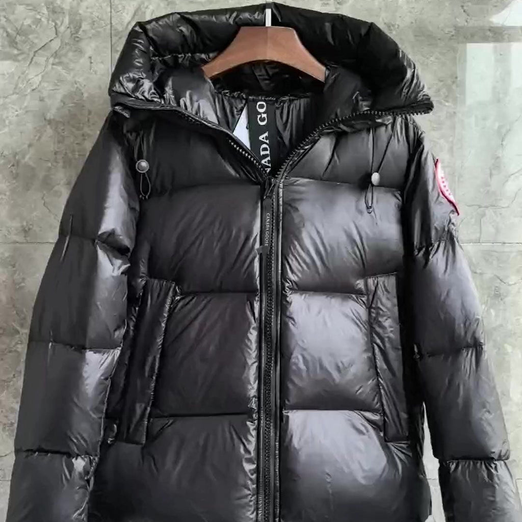 Shiny down jacket