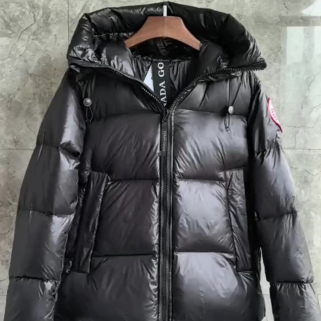 Shiny down jacket