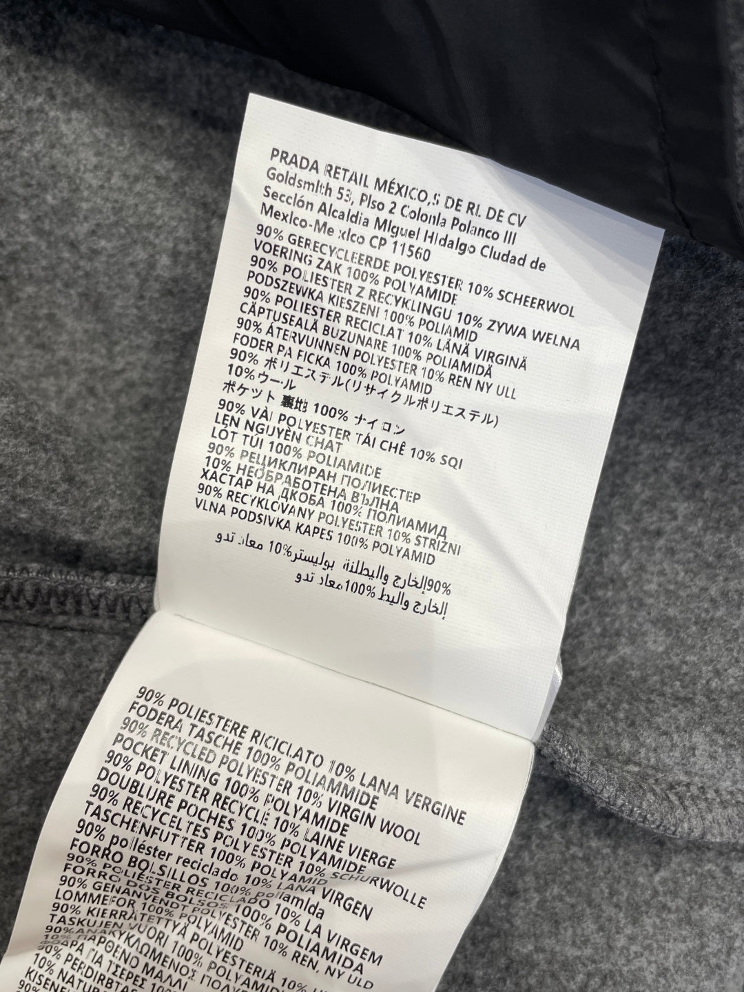 Graue Fleece-Reißverschlussjacke