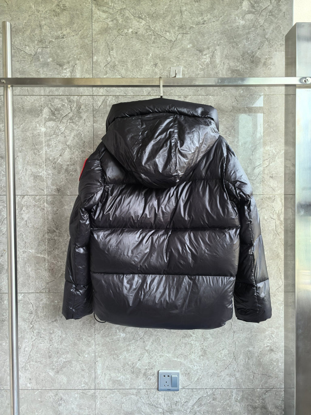 Shiny down jacket