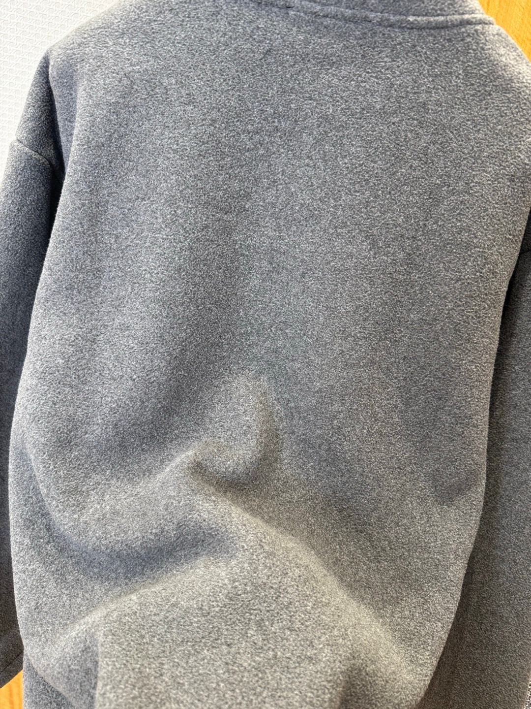 Graue Fleece-Reißverschlussjacke