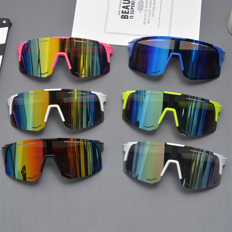 Gafas de sol deportivas con escudo de gran tamaño