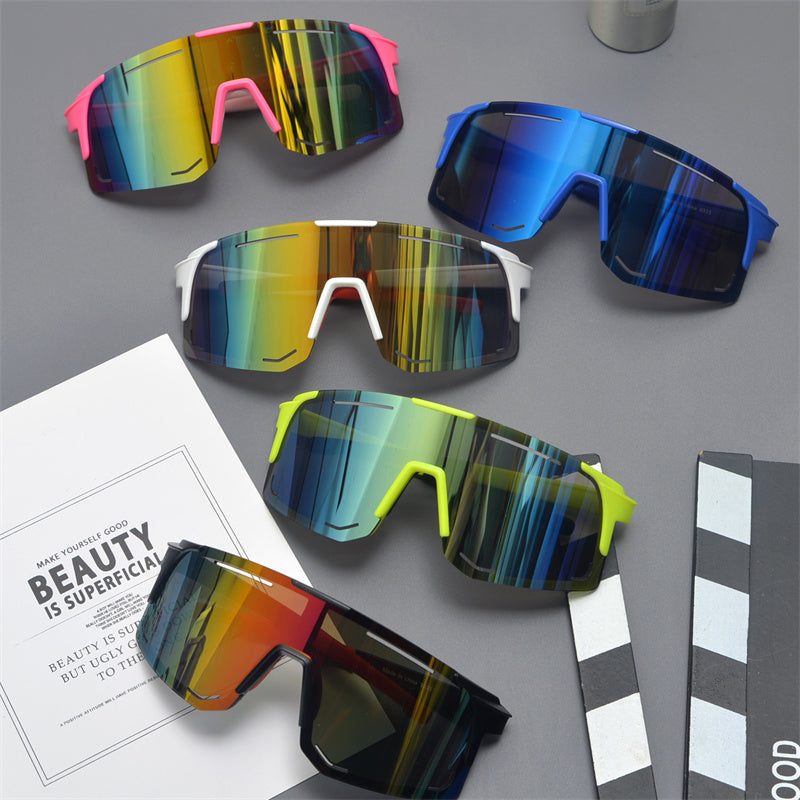 Gafas de sol deportivas con escudo de gran tamaño