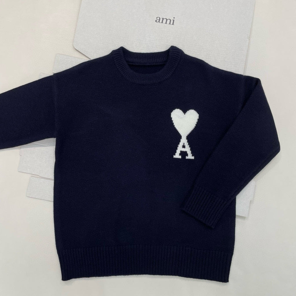 Herz-Logo Strickpullover