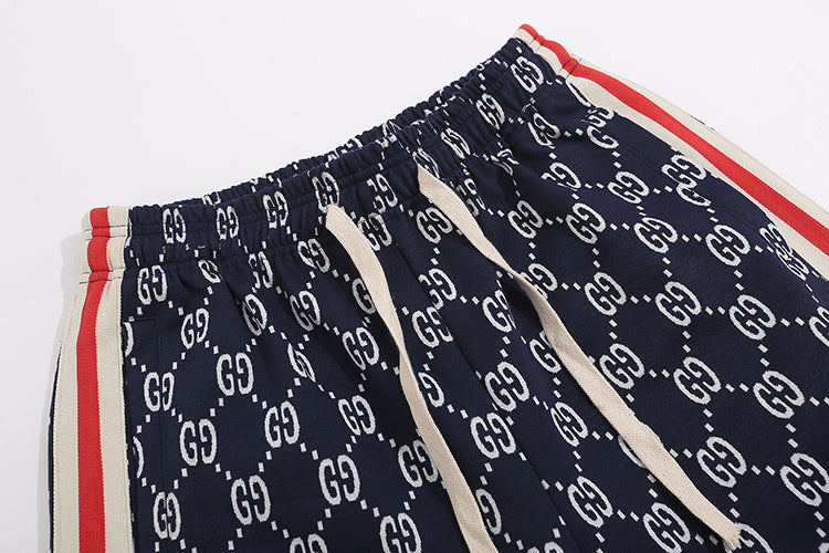 Monogram Drawstring Shorts - Avenor