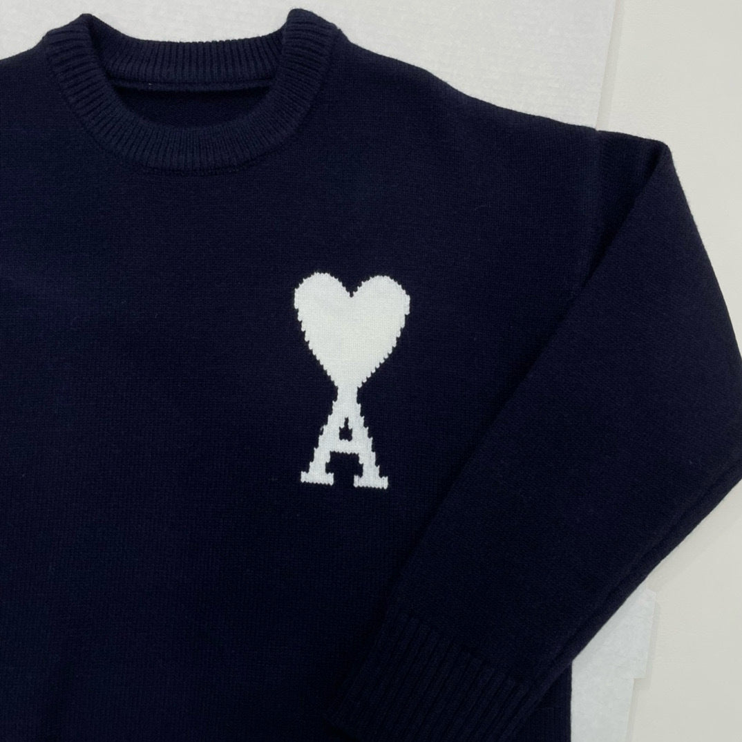 Herz-Logo Strickpullover