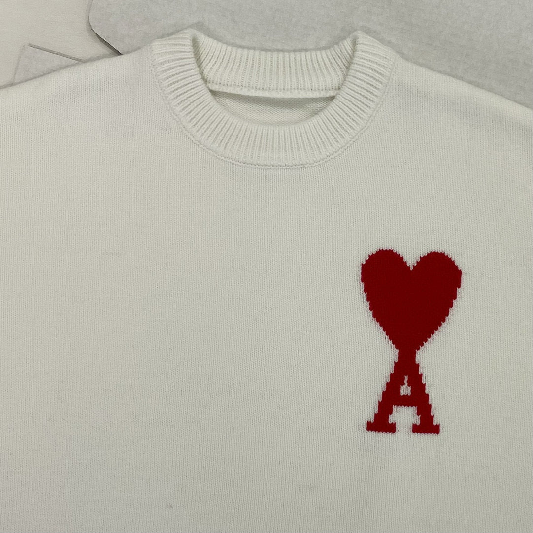 Herz-Logo Strickpullover