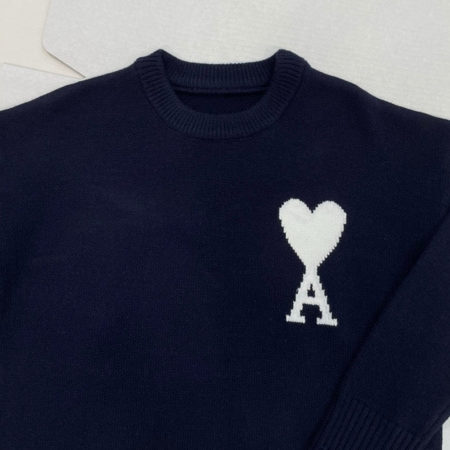 Herz-Logo Strickpullover