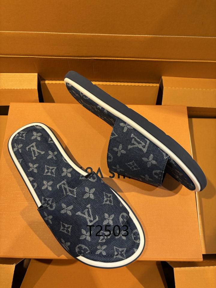 Black Monogram Slides - Avenor