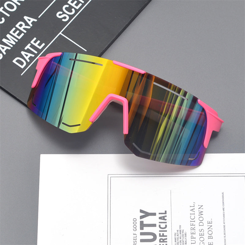 Gafas de sol deportivas con escudo de gran tamaño