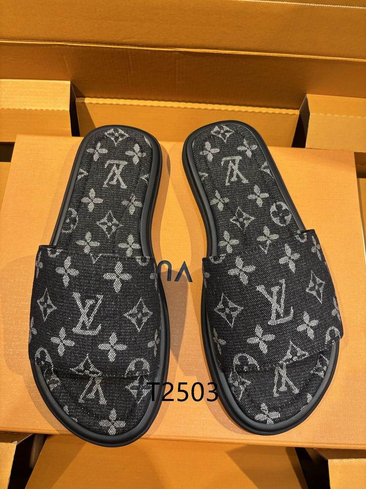Black Monogram Slides - Avenor