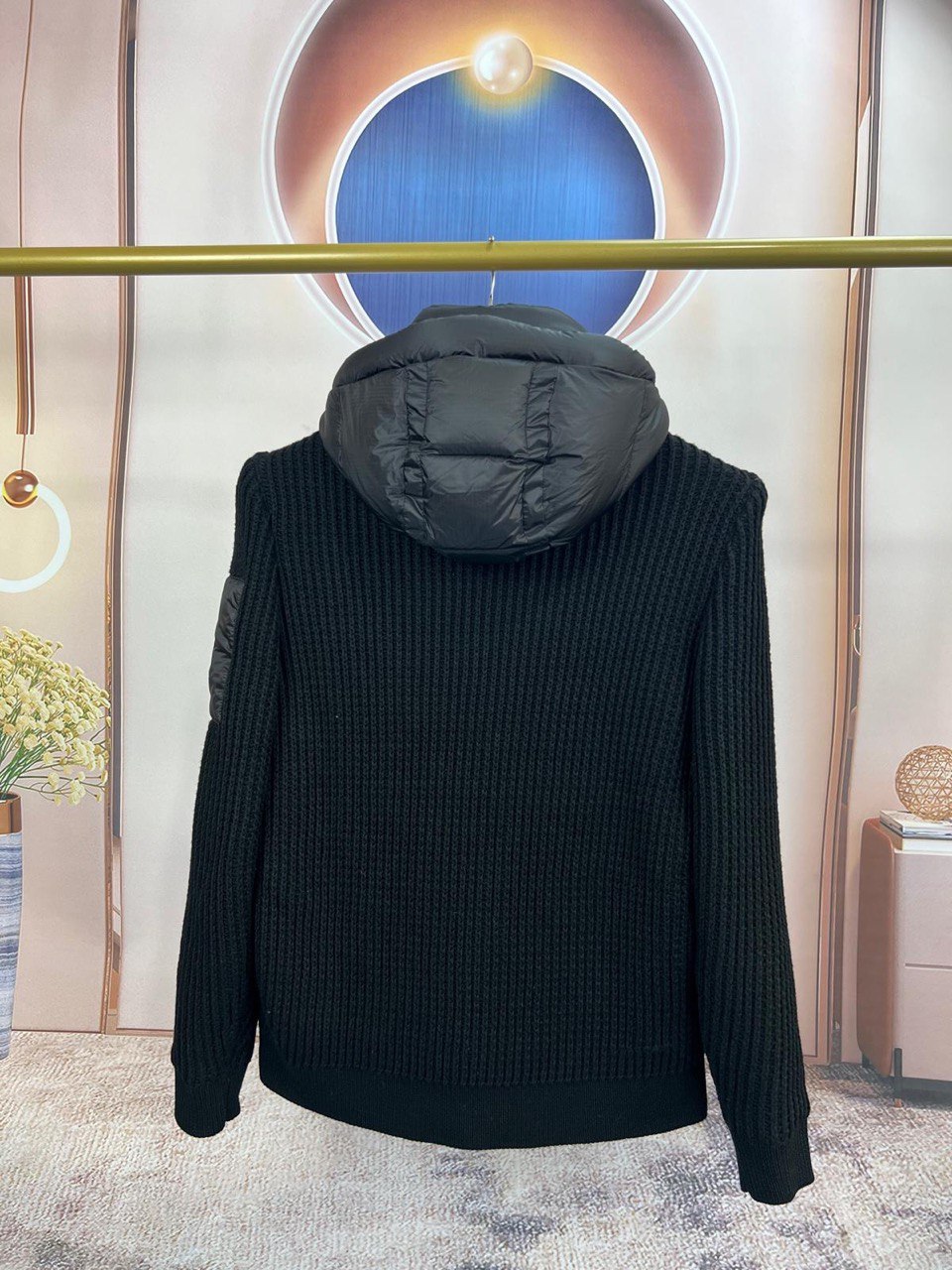 Hybrid down quilted jacket