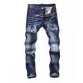Schmal geschnittene Jeans im Used-Look