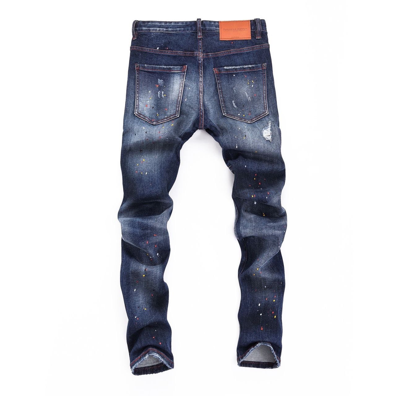 Schmal geschnittene Jeans im Used-Look