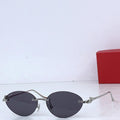 Luxuriöse ovale randlose Sonnenbrille