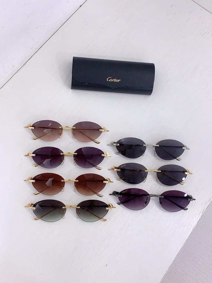 Luxuriöse ovale randlose Sonnenbrille