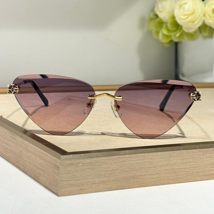 Cat-Eye Randlose Sonnenbrille