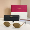 Ovale randlose Sonnenbrille