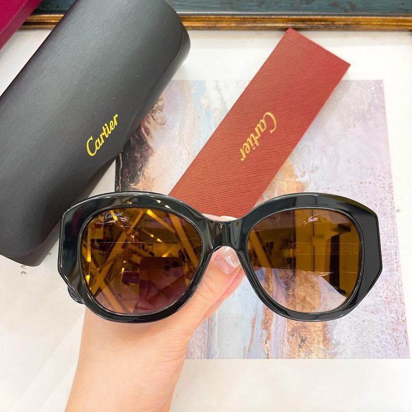 Gafas de sol de carey extragrandes negras