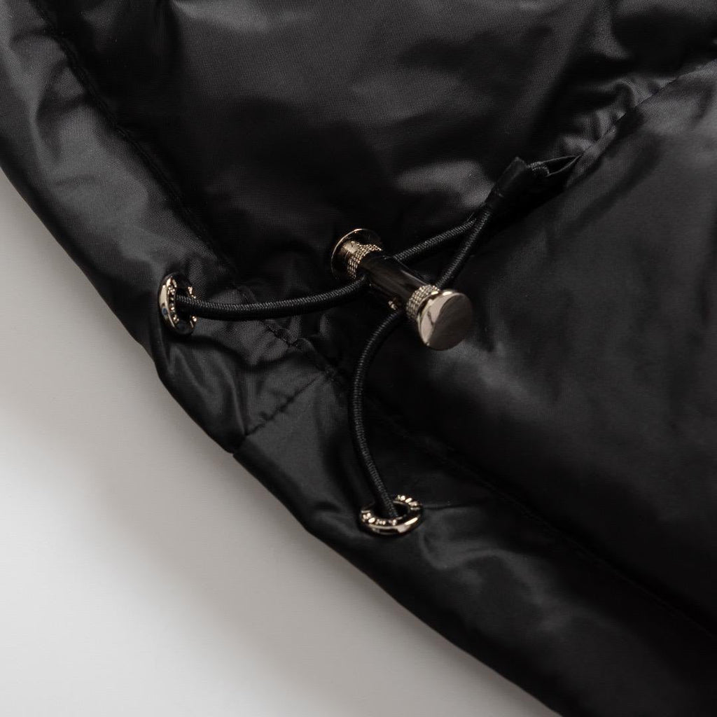 Unisex quilted jacket with skeleton design
