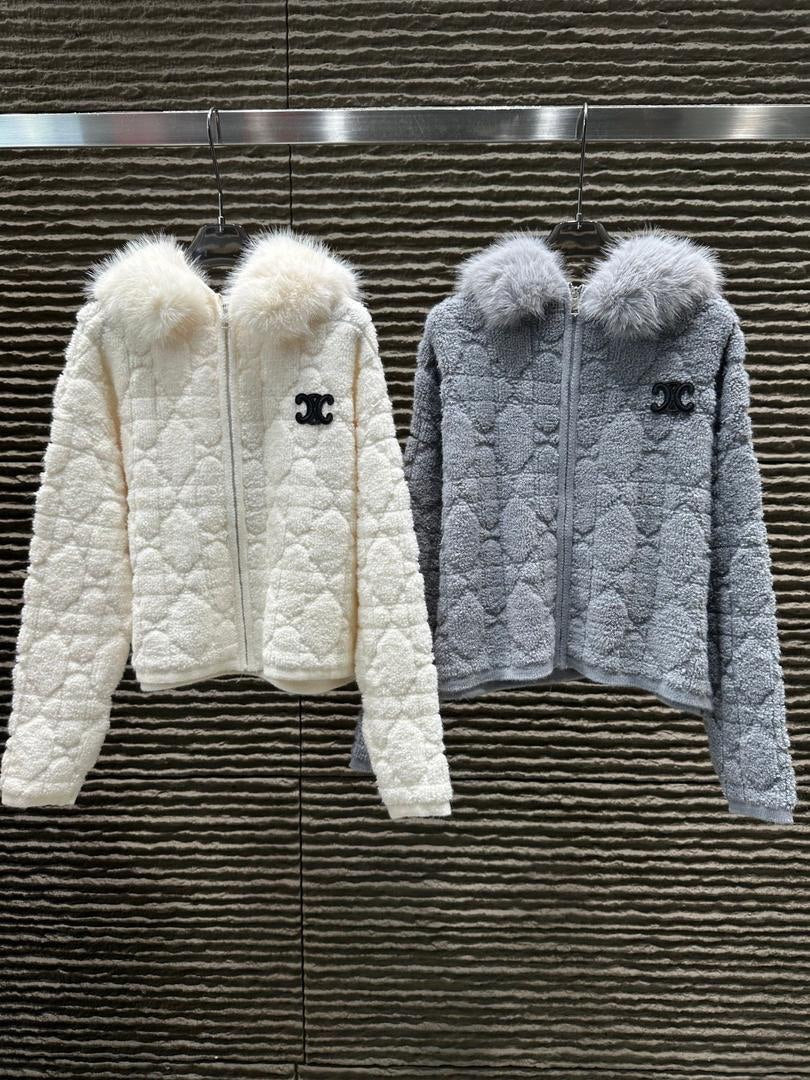 Gesteppte Jacke mit Pelzkragen