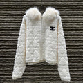 Gesteppte Jacke mit Pelzkragen