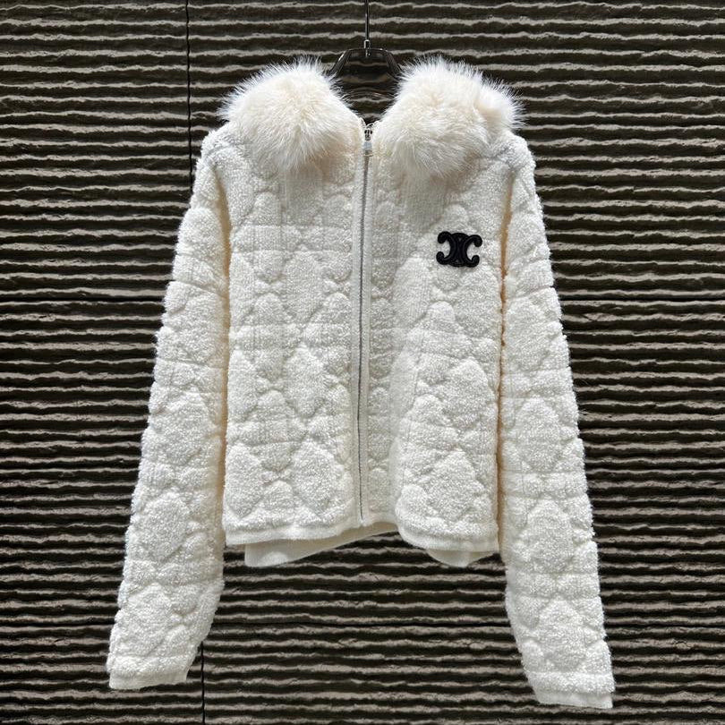 Gesteppte Jacke mit Pelzkragen