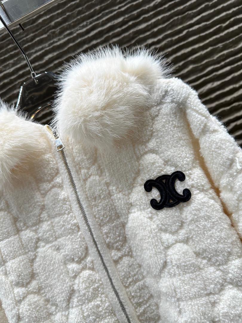 Gesteppte Jacke mit Pelzkragen