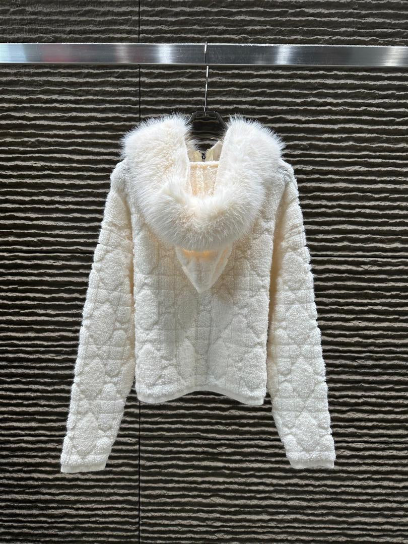 Gesteppte Jacke mit Pelzkragen