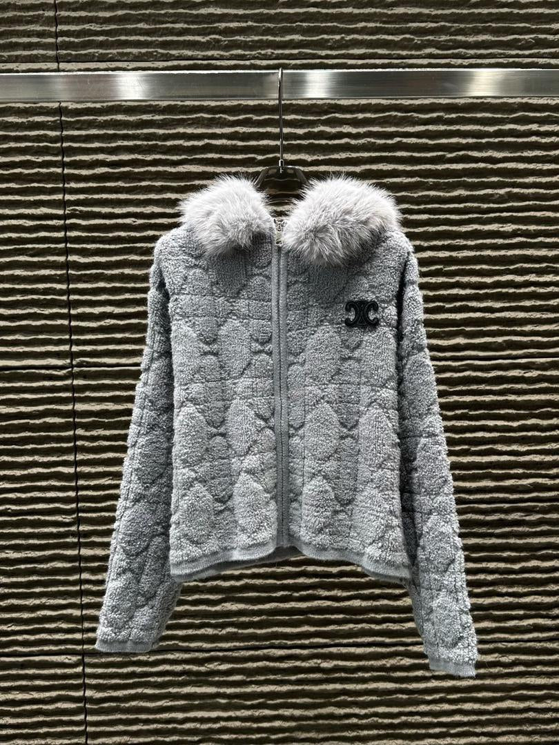 Gesteppte Jacke mit Pelzkragen