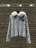 Gesteppte Jacke mit Pelzkragen