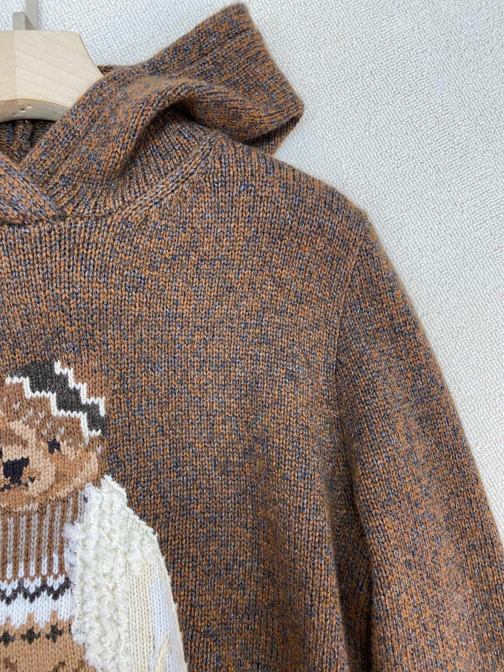 Brown Casual Bear Hoodie