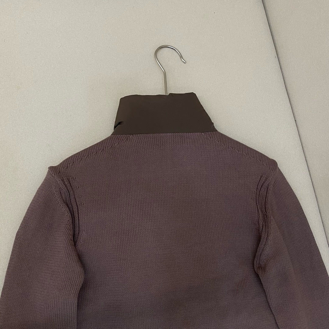 Cárdigan de plumas tejido