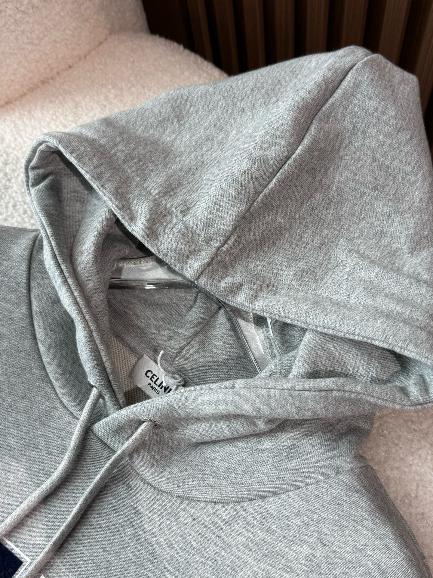 Sudadera con capucha y logo gris