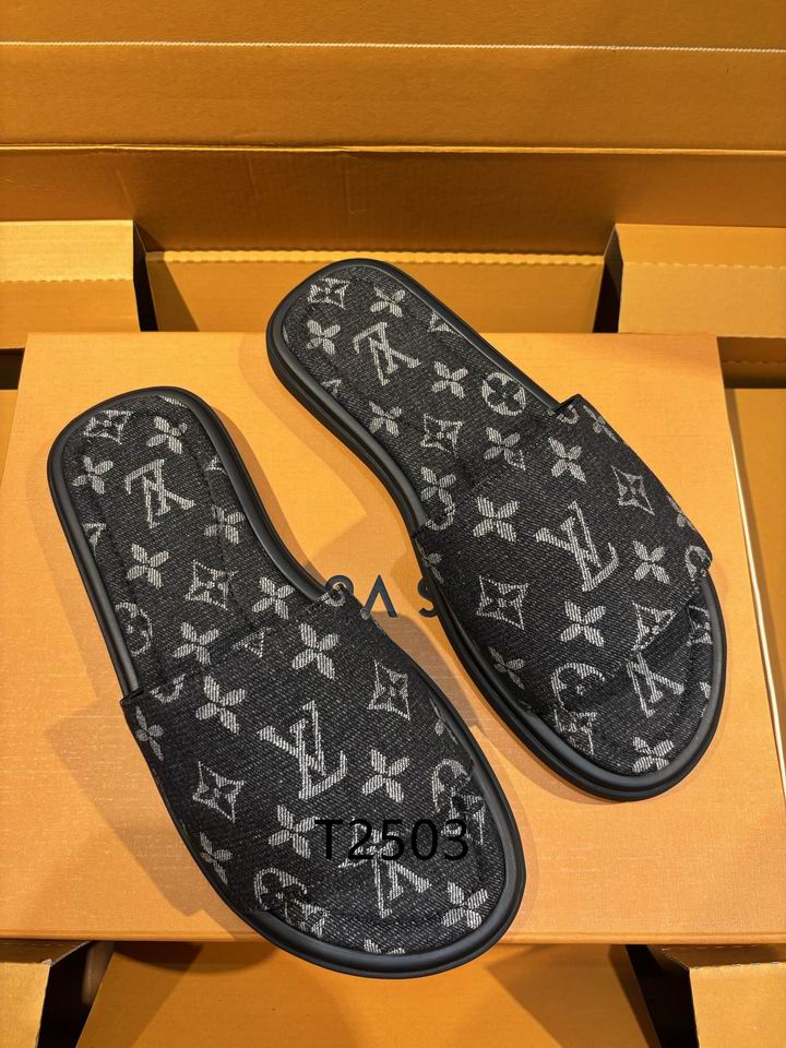 Black Monogram Slides - Avenor