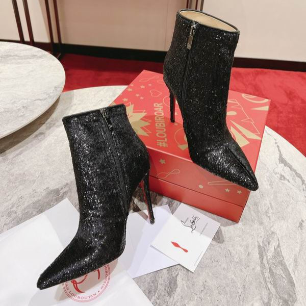 Glitter ankle boots