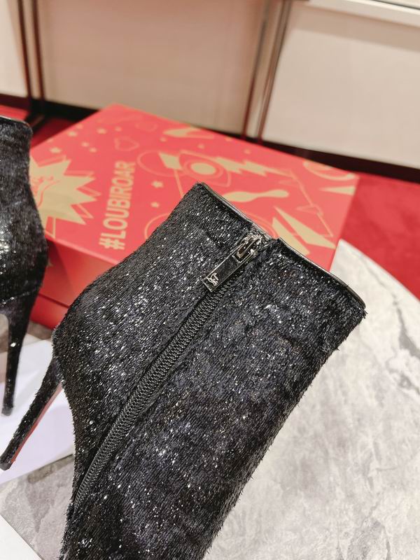 Glitter ankle boots
