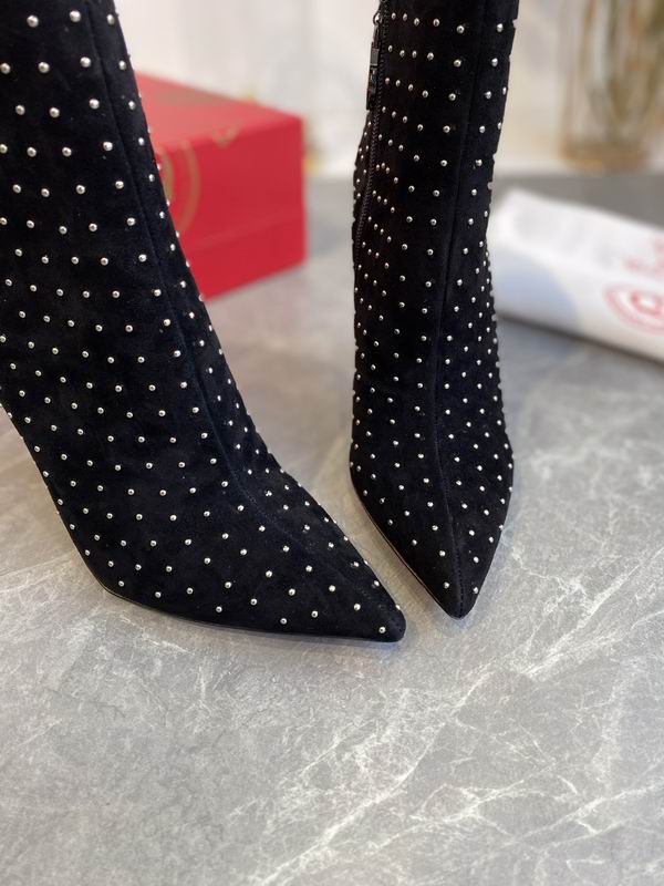 Botines de gamuza con cristales