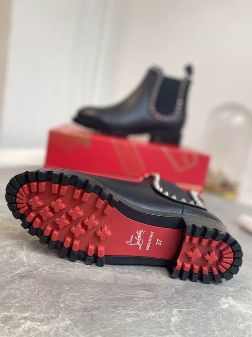 Studded leather boots