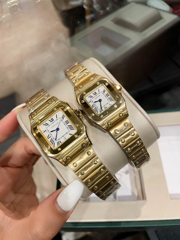Reloj de acero con caja cuadrada