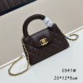 Schokoladenfarbene Mini-Ledertasche