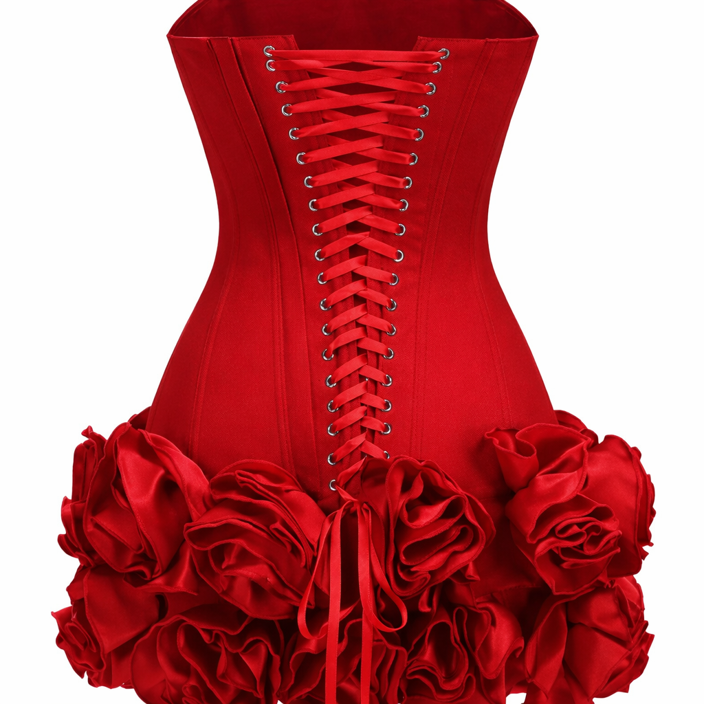 Rose Petal Corset Mini Dress - Avenor