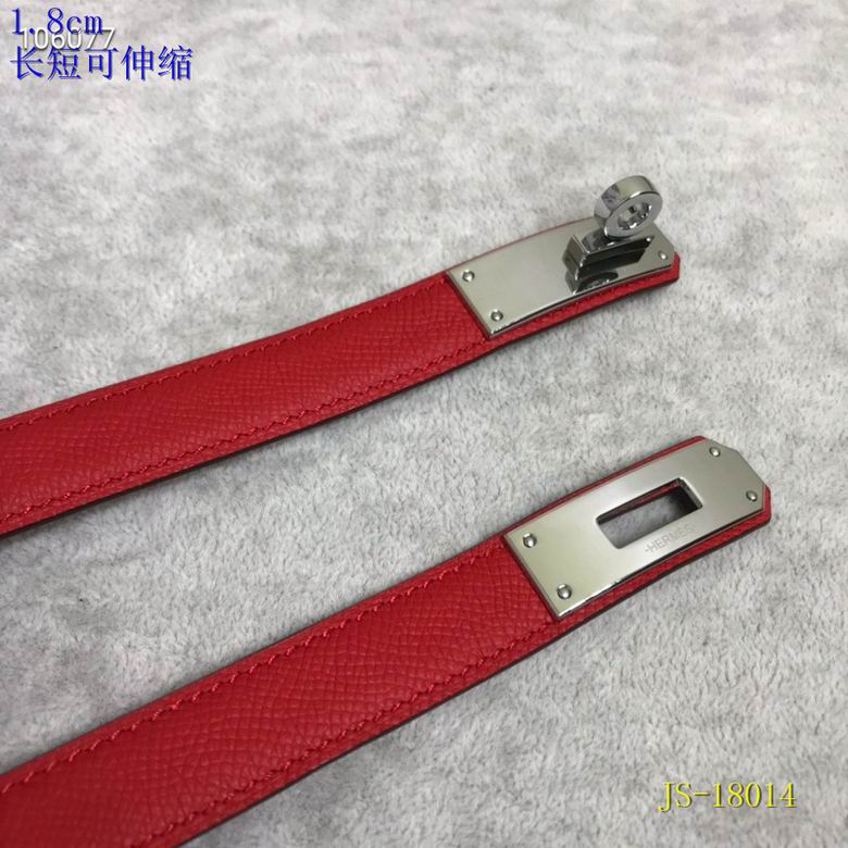 Roter verstellbarer Ledergürtel 18 MM