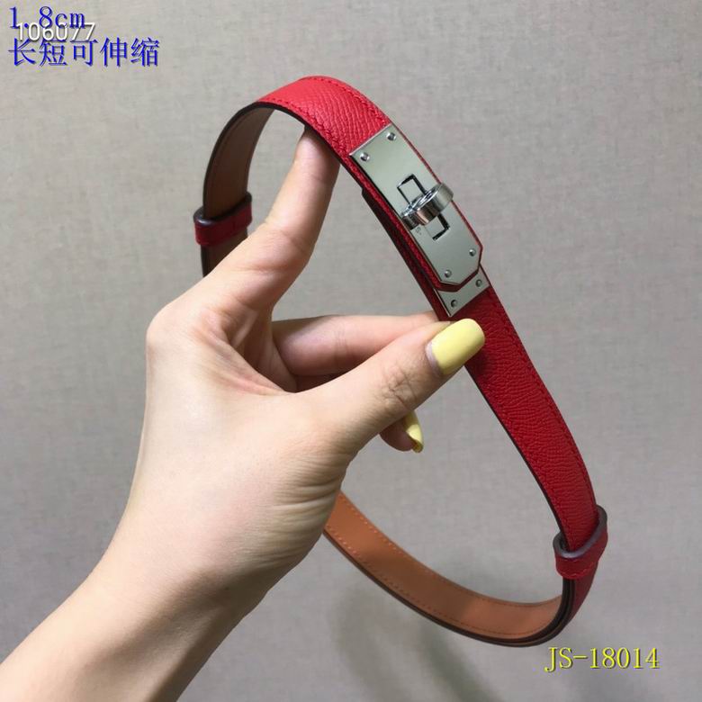 Roter verstellbarer Ledergürtel 18 MM