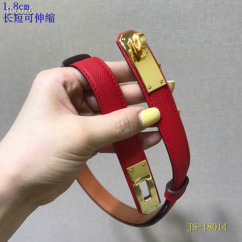Roter verstellbarer Ledergürtel 18 MM