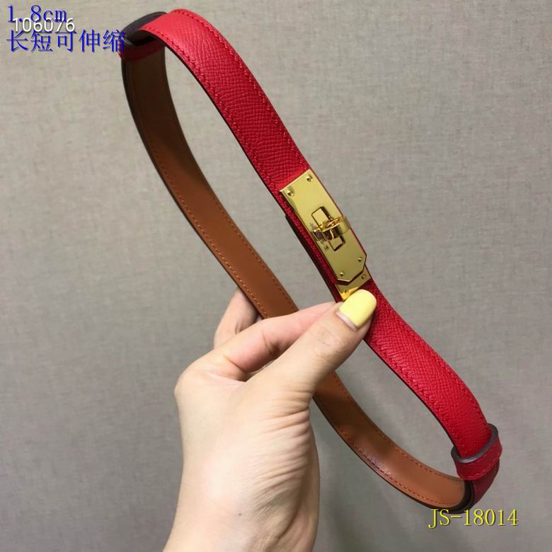 Roter verstellbarer Ledergürtel 18 MM